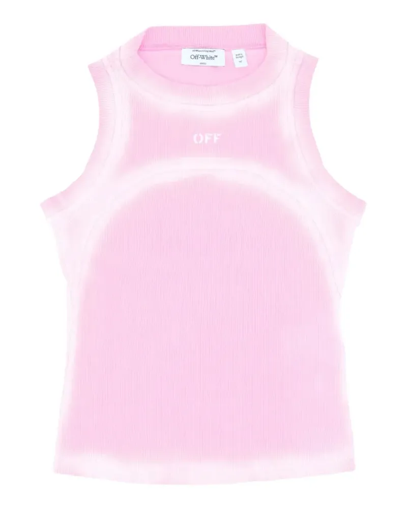 OFF-WHITE spray-effect ribbed tank top - Rosa Rosa