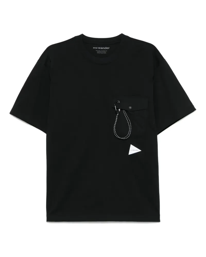 and wander T-Shirt mit Logo-Print - Schwarz Schwarz