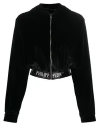 Philipp Plein Cardigan mit Kapuze Schwarz