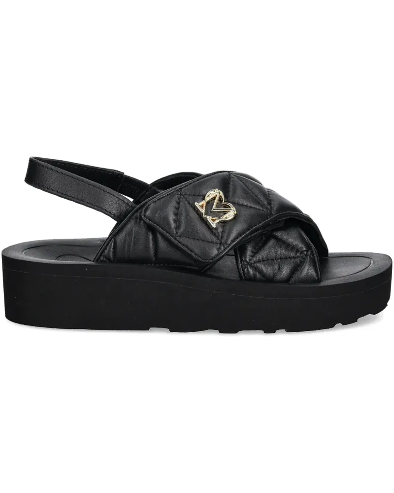 Moschino Gesteppte Sandalen - Schwarz Schwarz