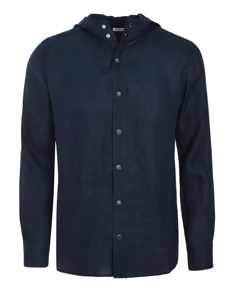 Kiton Hemd mit Kapuze - Blau Blau