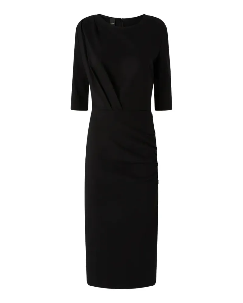Pinko Drapiertes Midikleid mit Raffungen - Schwarz Schwarz