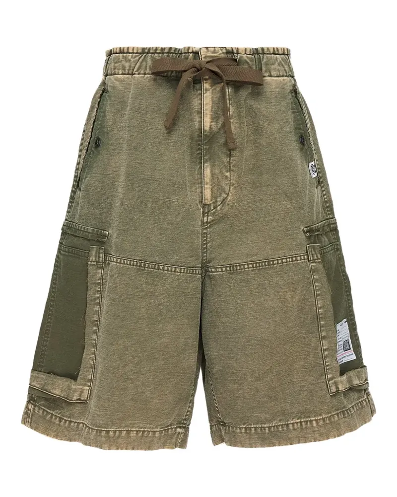 MIHARAYASUHIRO panelled cargo shorts - Grün Grün