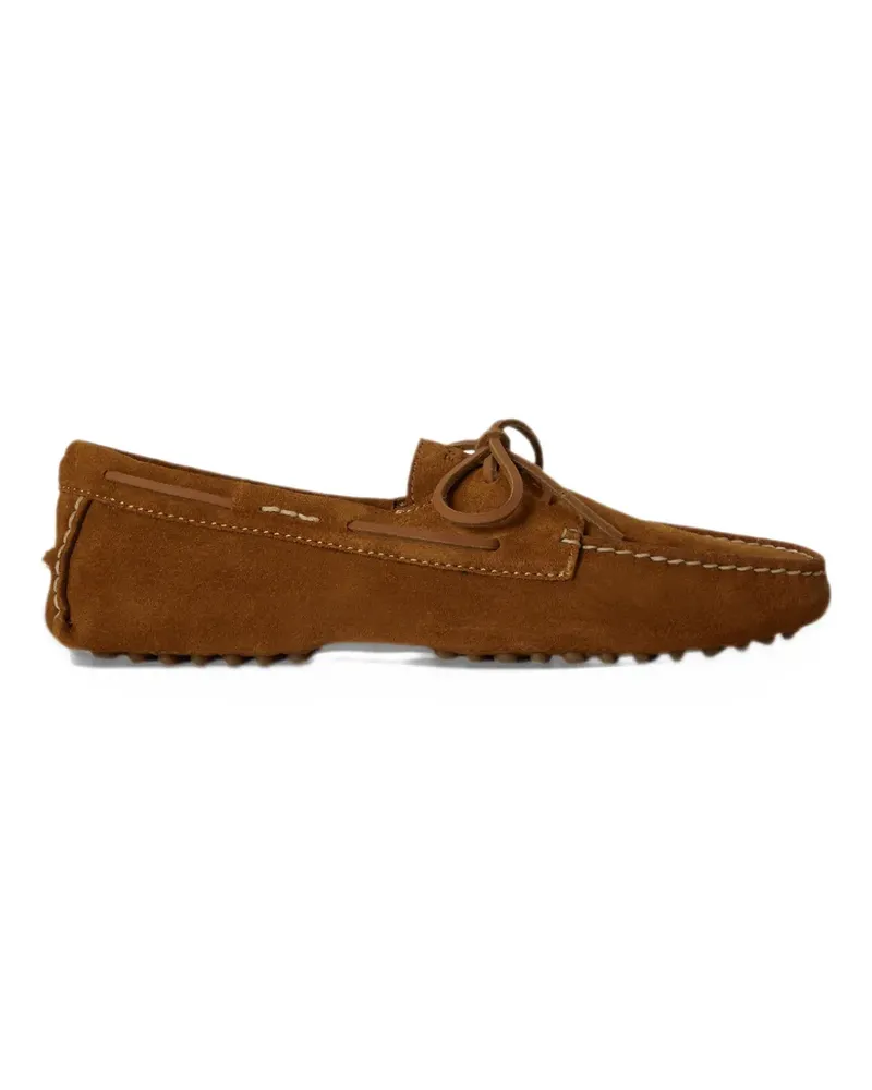 Ralph Lauren lace-up suede loafers - Braun Braun