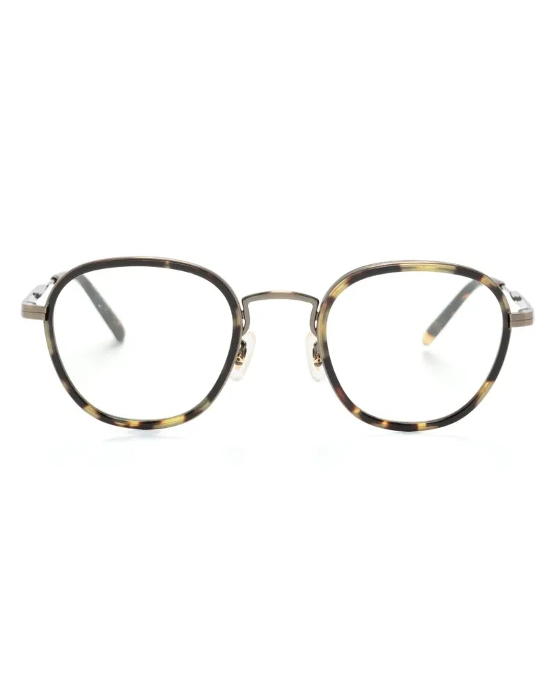 Oliver Peoples Runde Brille in Schildpattoptik - Gold Gold