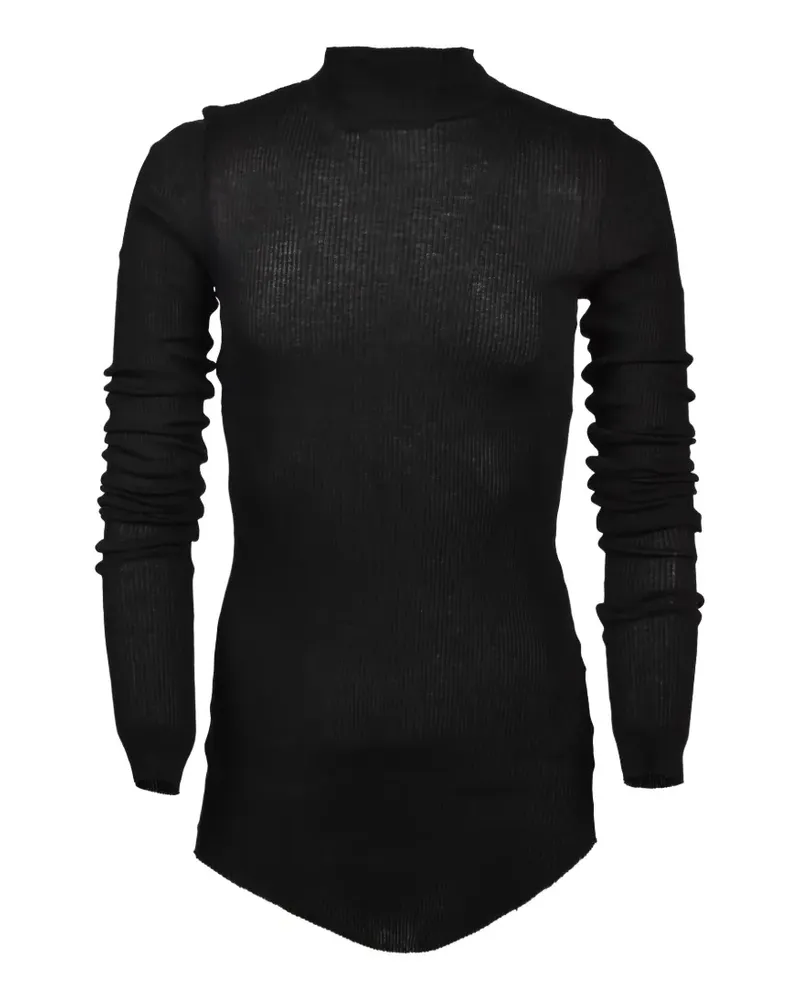 Julius ribbed high-neck sweater - Schwarz Schwarz