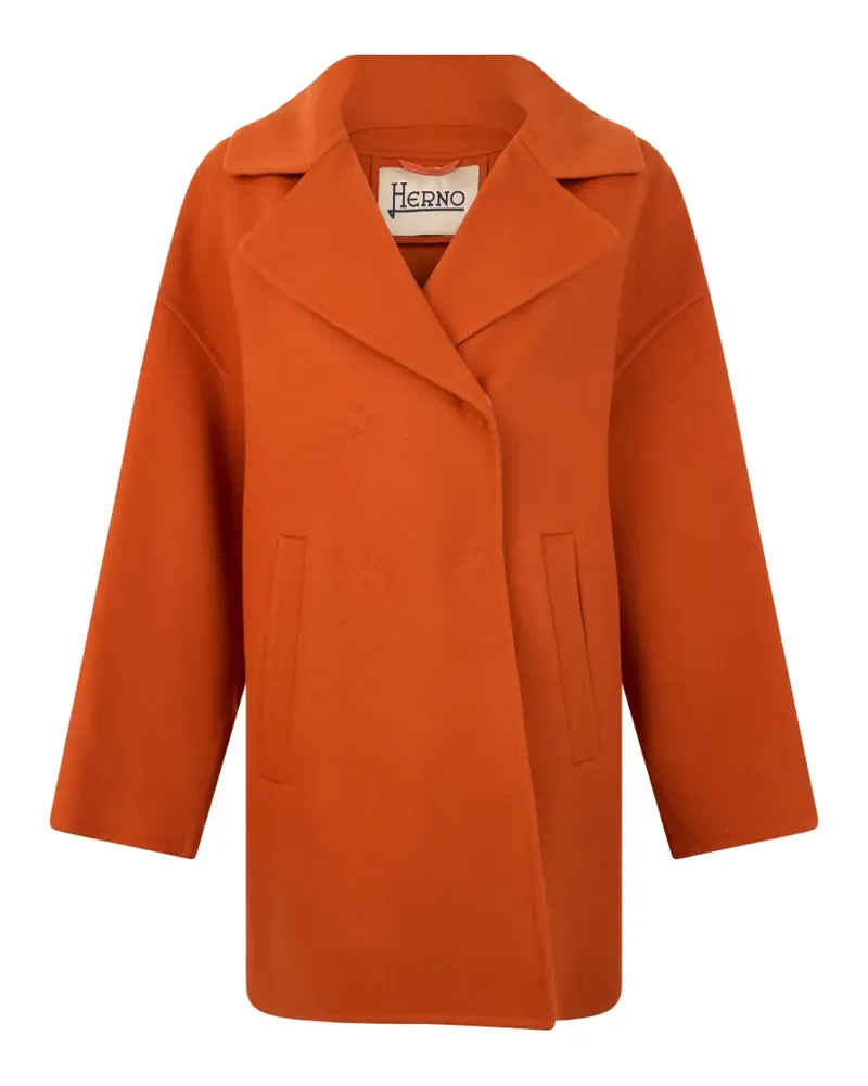 Herno double-breasted wool coat - Orange Orange