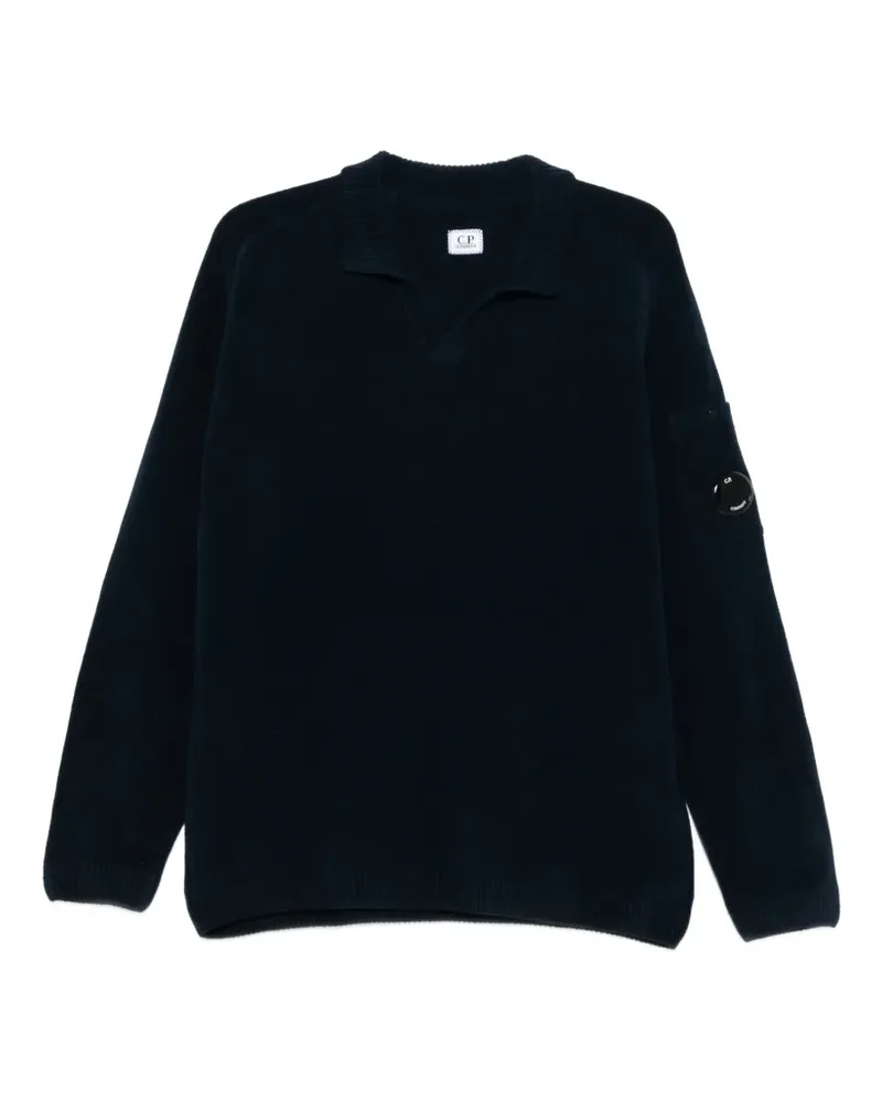 C.P. Company V-neck pocket-sleeve sweater - Blau Blau