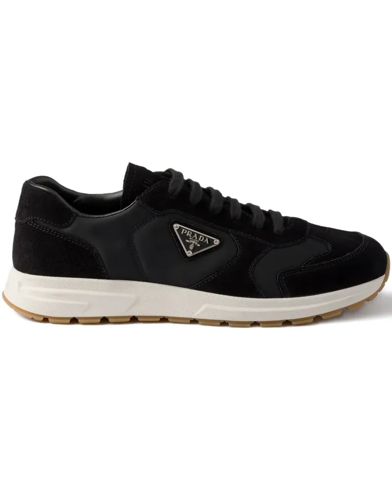 Prada Sneakers mit Triangel-Logo - F0632 BLACK F0632
