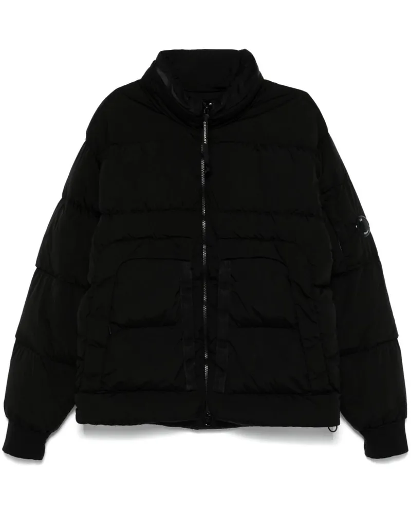 C.P. Company Wattierte Jacke mit Linsen-Detail - Schwarz Schwarz