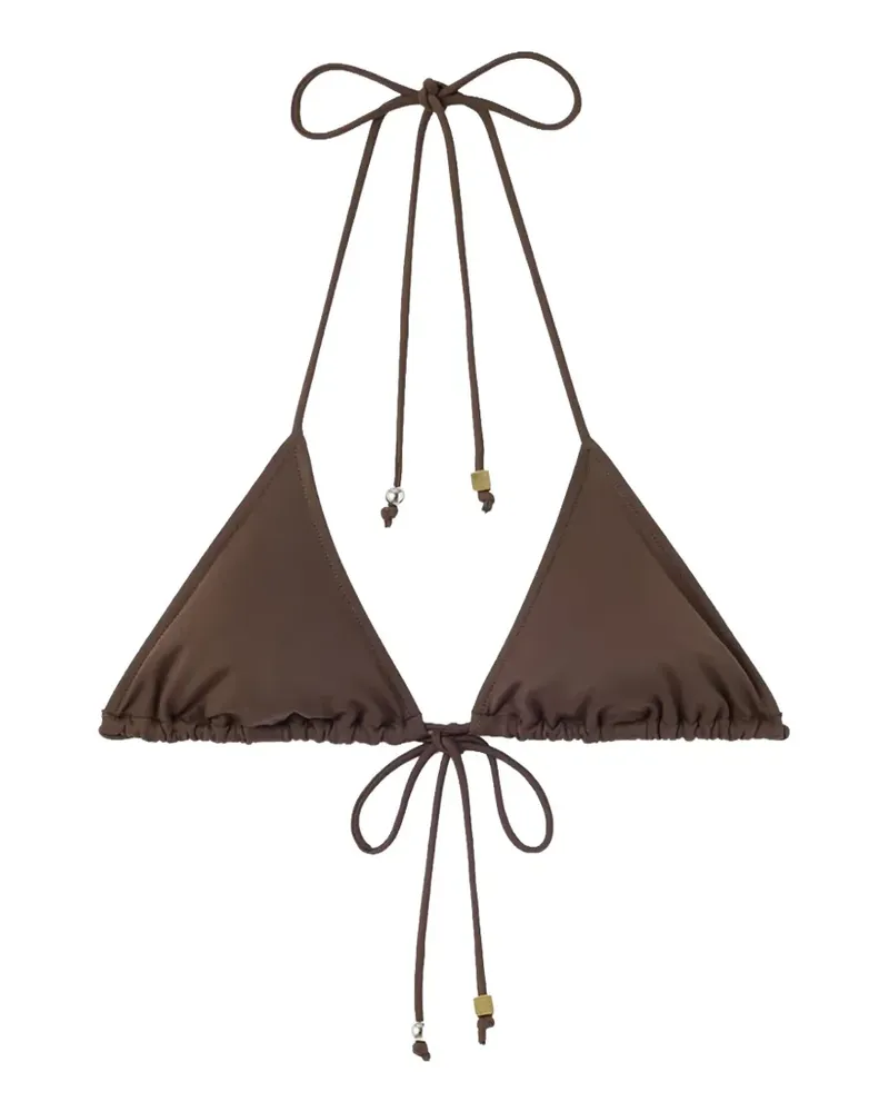 Jacquemus The Triangle halterneck bikini top - Braun Braun