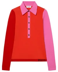 Emilio Pucci Gestricktes Poloshirt Rot