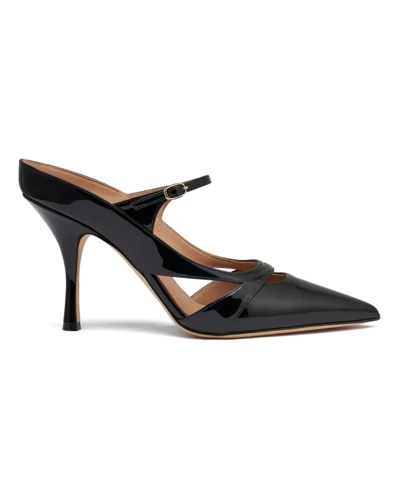 Malone Souliers Mules aus Lackleder - Schwarz Schwarz