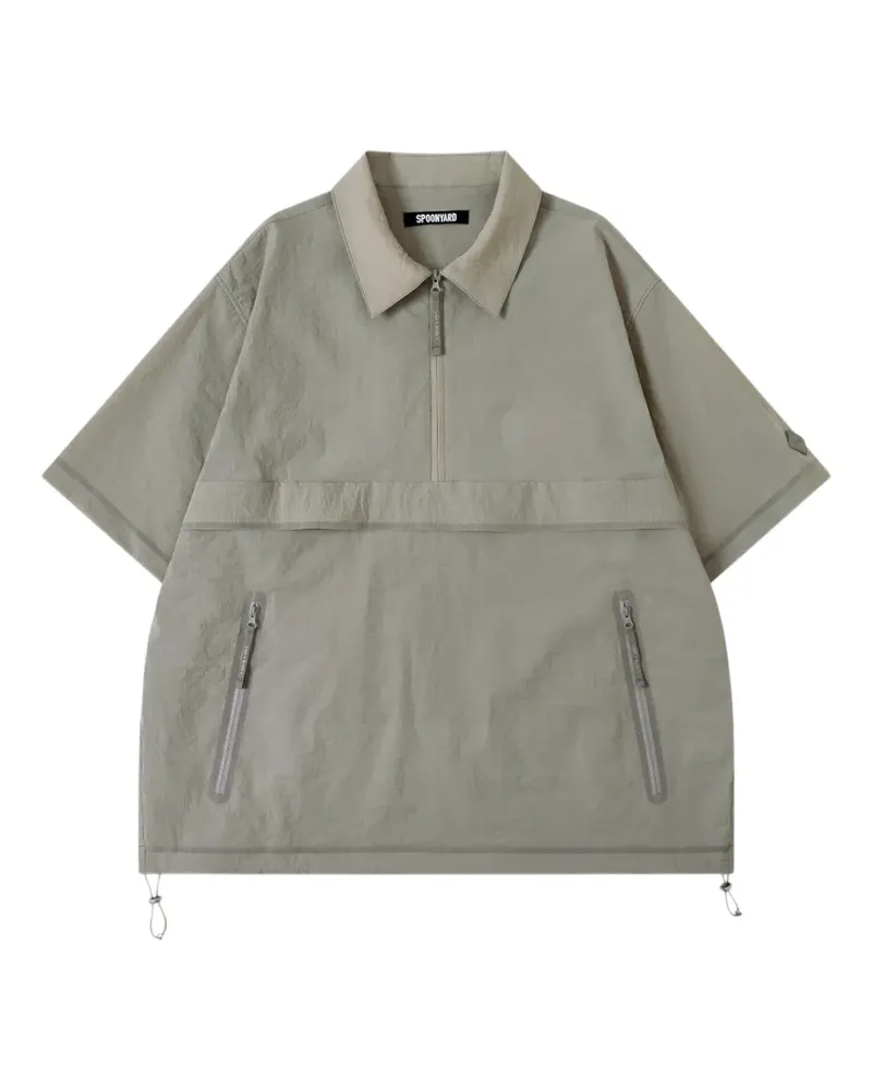 Spoonyard Poloshirt mit Reißverschluss - Grau Grau