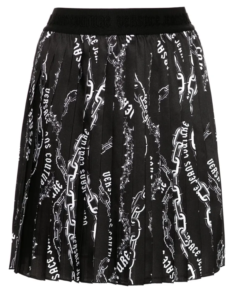 Versace Jeans Minirock mit Logo-Kette - Schwarz Schwarz