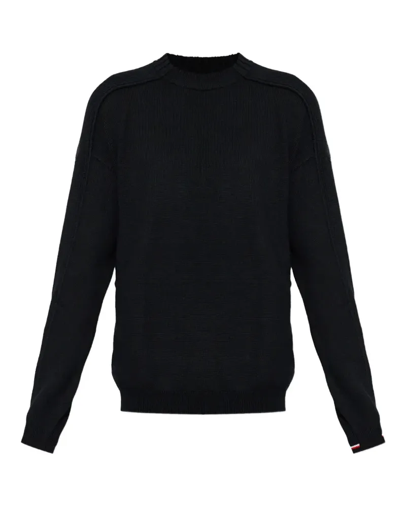 Moncler Gerippter Strickpullover - Schwarz Schwarz