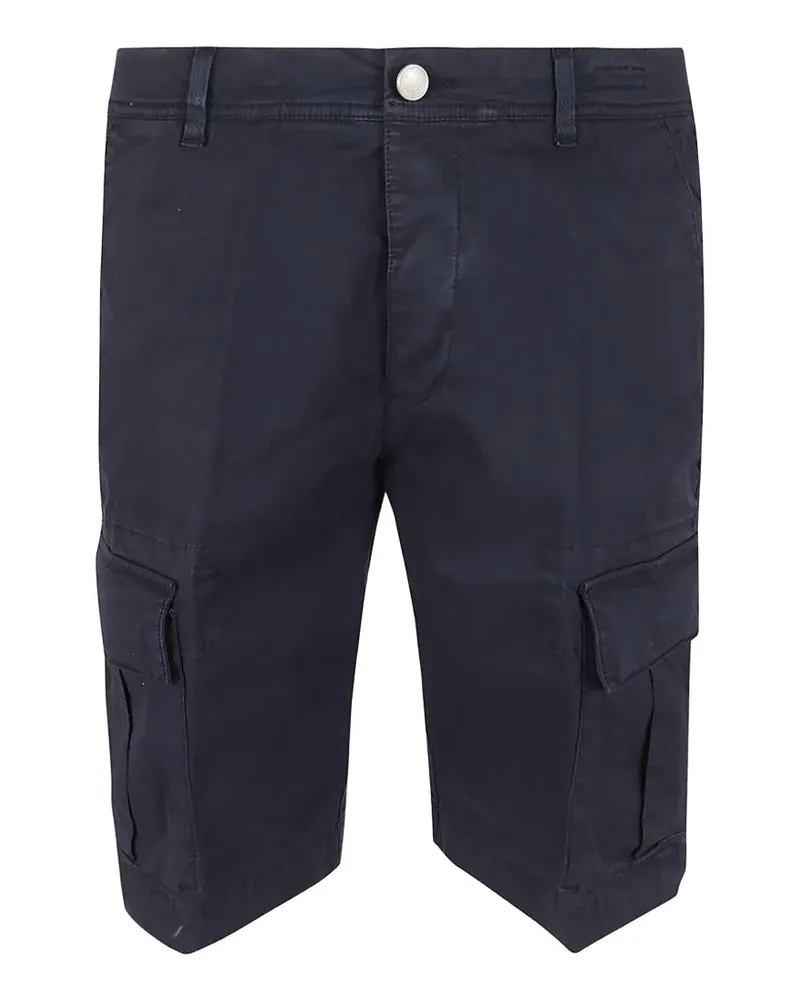 BARBA Geknöpfte Cargo-Shorts - Blau Blau