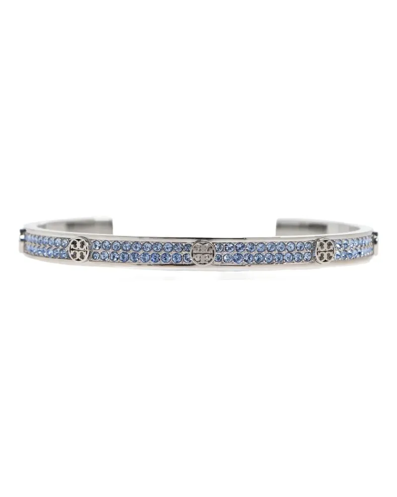 Tory Burch rhinestone-embellished logo bracelet - Silber Silber