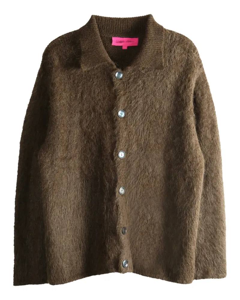 The Elder Statesman Thistle Hemd mit Spreizkragen - Braun Braun