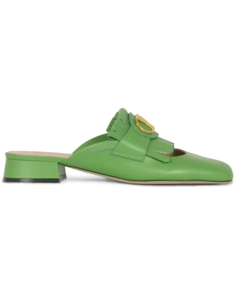 Valentino Garavani Mules mit VLogo - Grün Grün