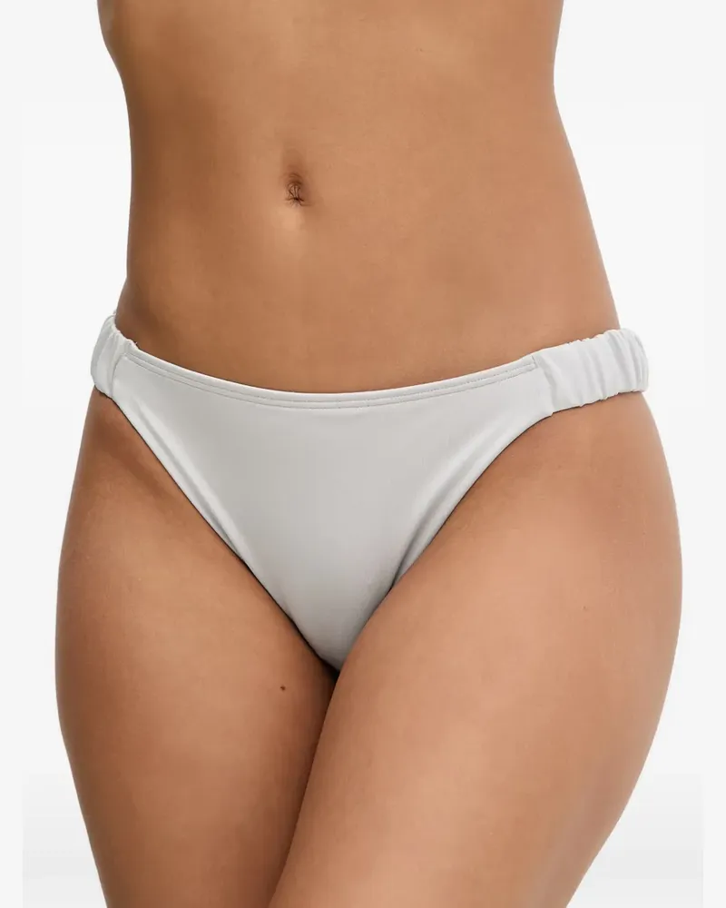 Armani Exchange ruched-side bikini bottoms - Grau Grau