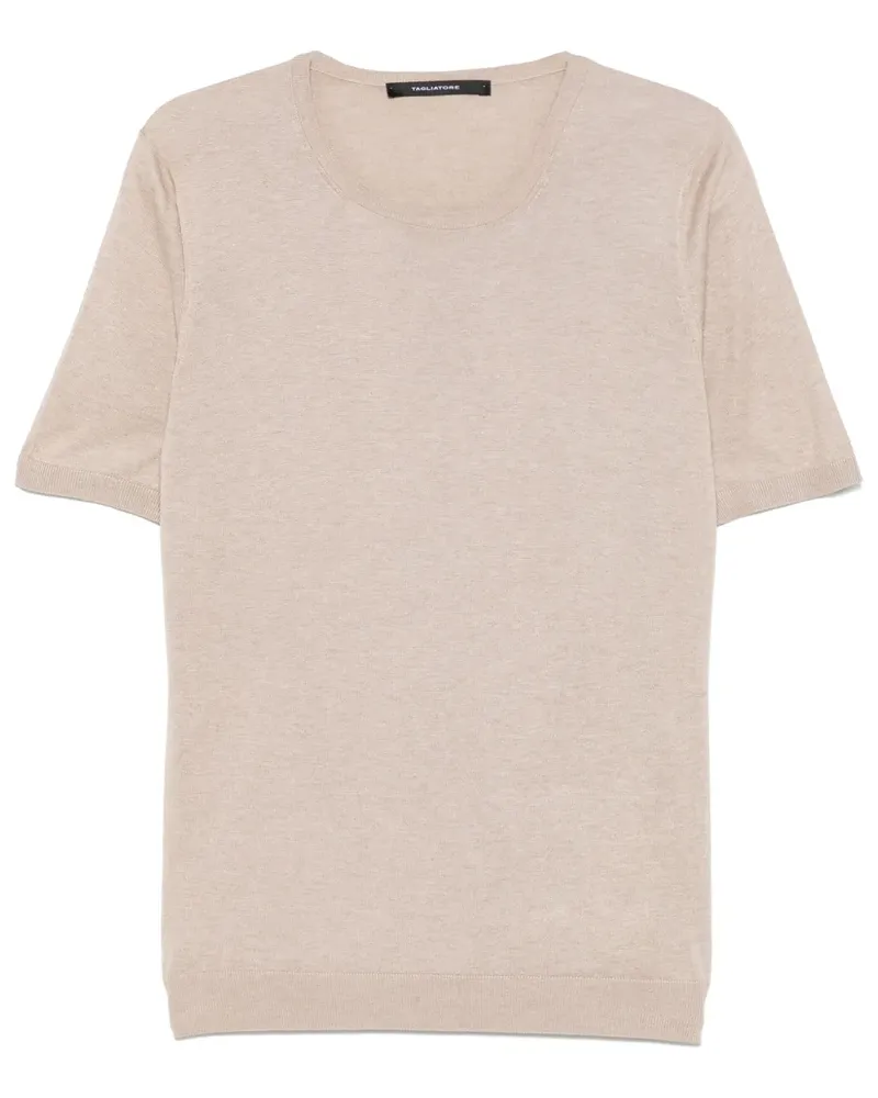 Tagliatore Fein gestricktes T-Shirt - Nude Nude