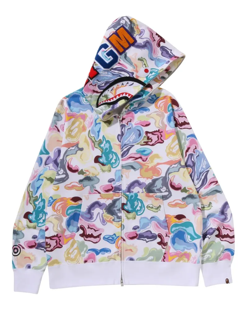 BAPE Hoodie mit Reißverschluss - Weiß Weiß