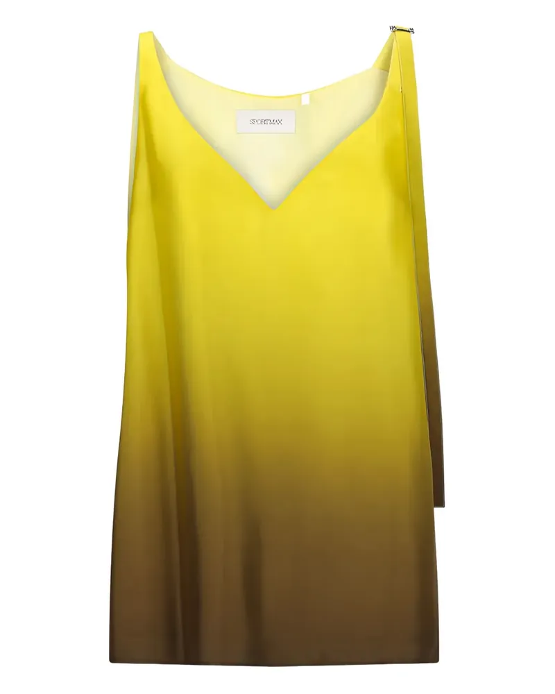 SPORTMAX Ombré-Oberteil mit V-Ausschnitt - Gelb Gelb
