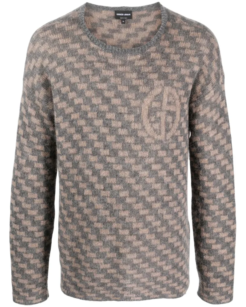 Giorgio Armani Pullover mit geometrischem Muster - Grau Grau