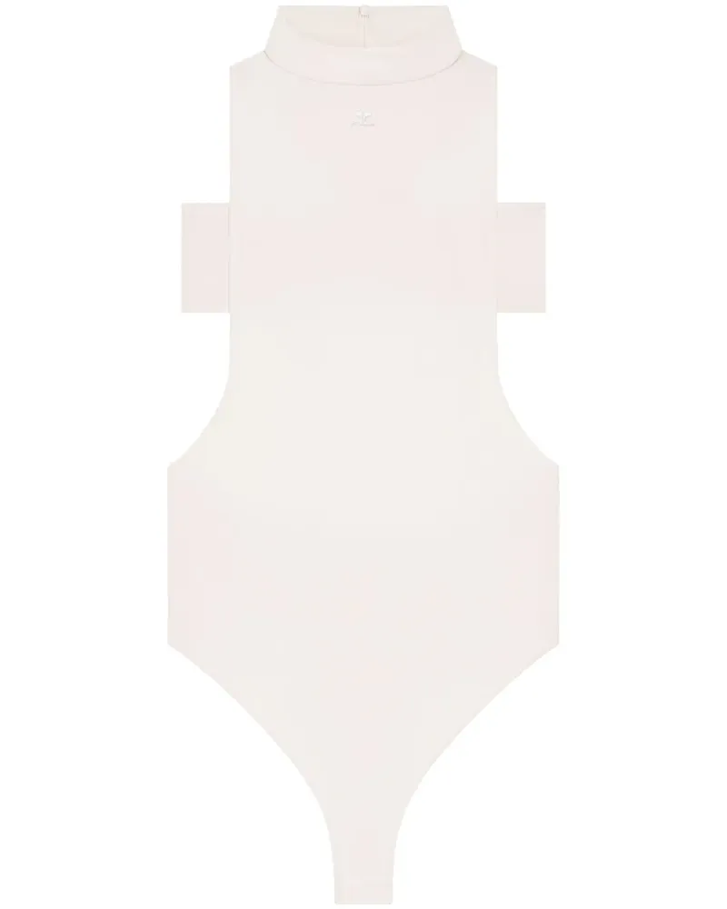 Courrèges T-Shirt mit Stehkragen - Nude Nude