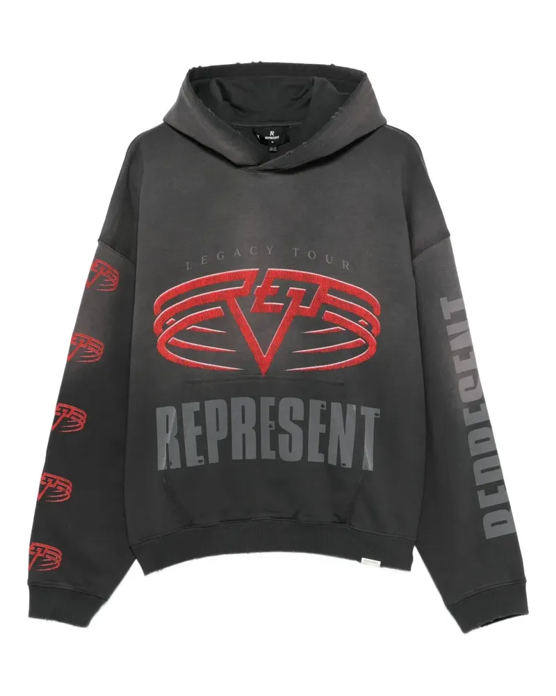 REPRESENT Hoodie mit grafischem Print - Schwarz Schwarz