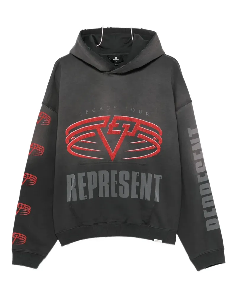 REPRESENT Hoodie mit grafischem Print - Schwarz Schwarz