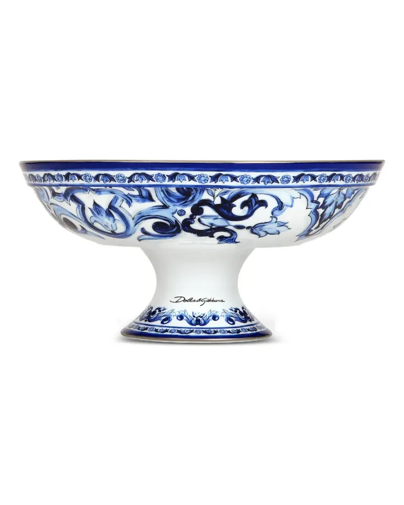 Dolce & Gabbana Obstschale mit Blumenprint - Weiß Weiß