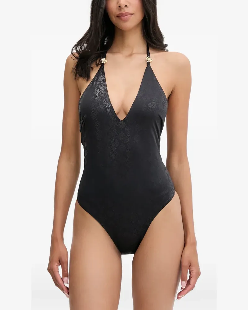 Guess Neckholder-Badeanzug - Schwarz Schwarz
