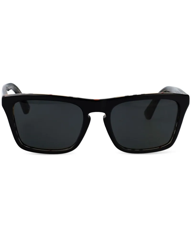 Burberry Sonnenbrille mit Vintage Check-Detail - Schwarz Schwarz