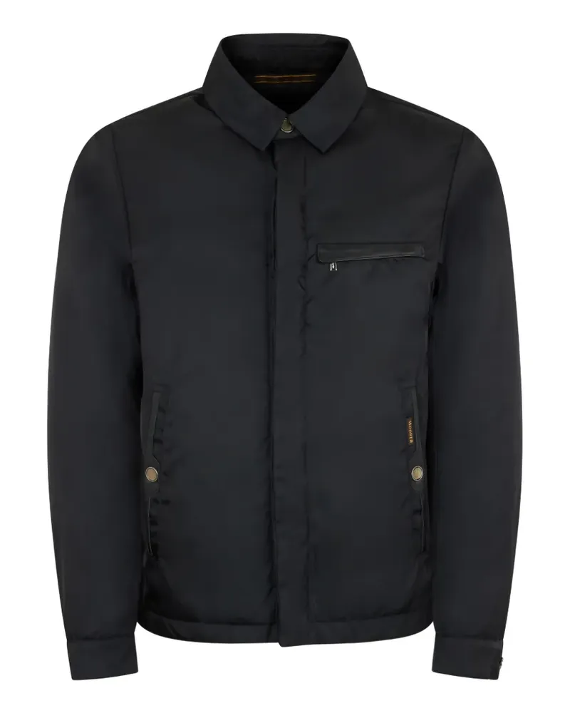 MOORER collared zip pocket jacket - Schwarz Schwarz