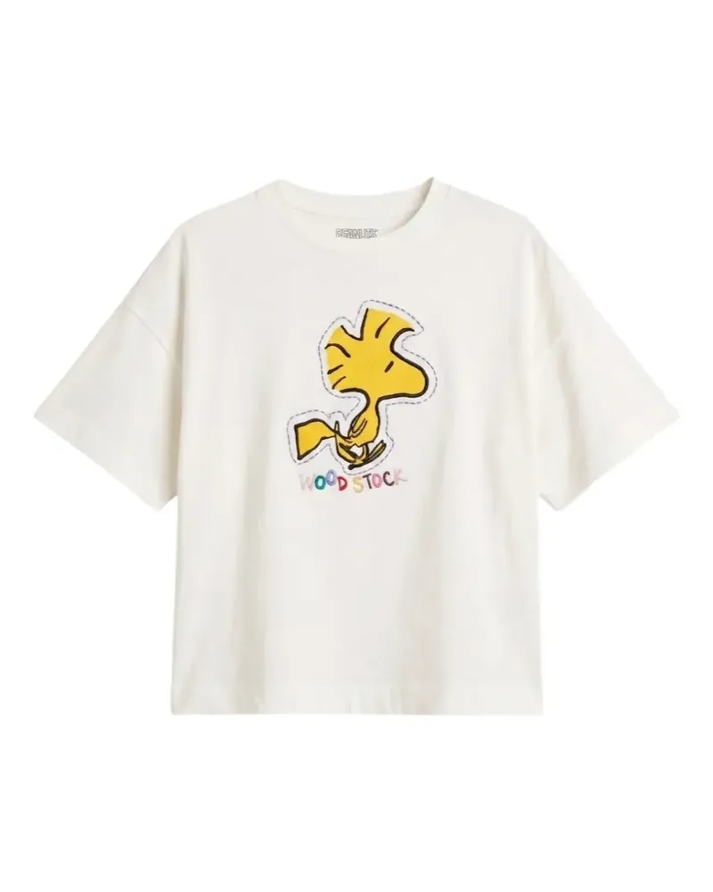 Chinti & Parker Woodstock T-Shirt mit Stickerei - Weiß Weiß