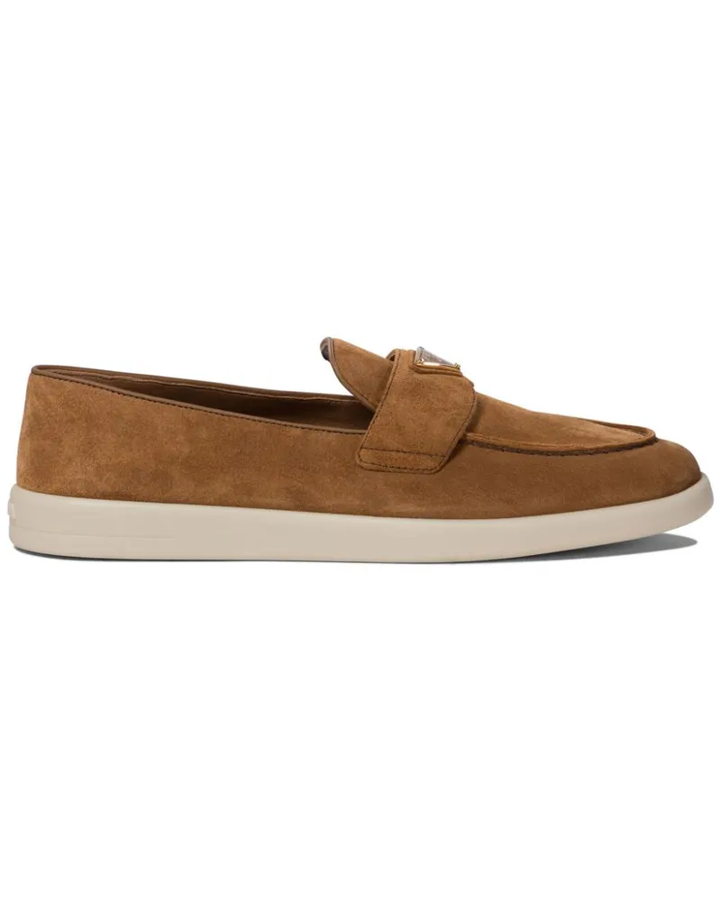 Prada Loafer mit Logo - Braun Braun