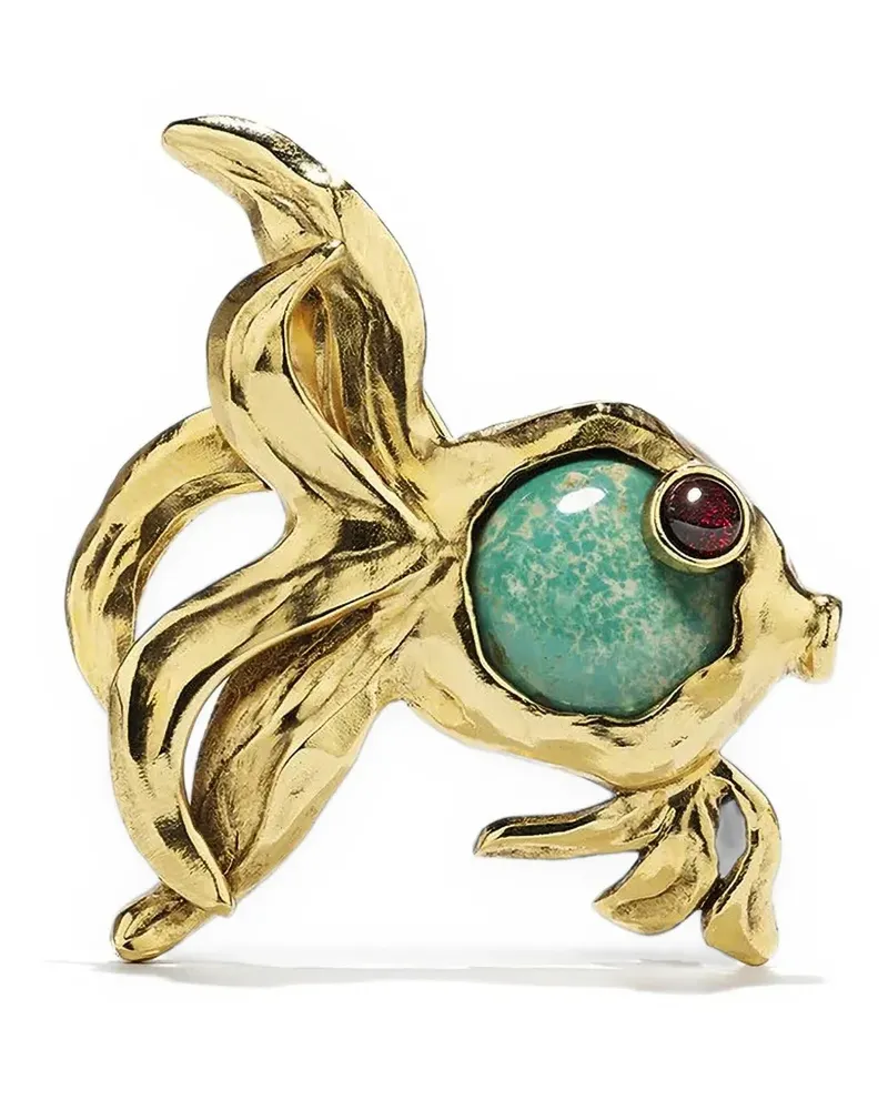 Goossens Paris Lagune Fischbrosche - Gold Gold