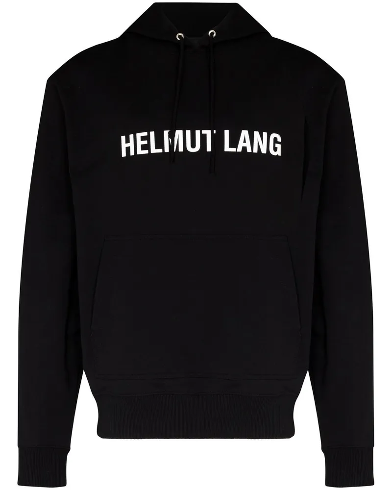 Helmut Lang Hoodie mit Logo-Print Schwarz