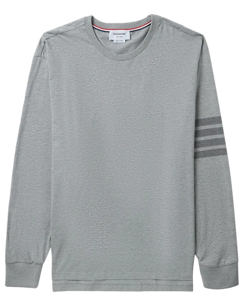 Thom Browne Langarmshirt im Rugby-Look Grau