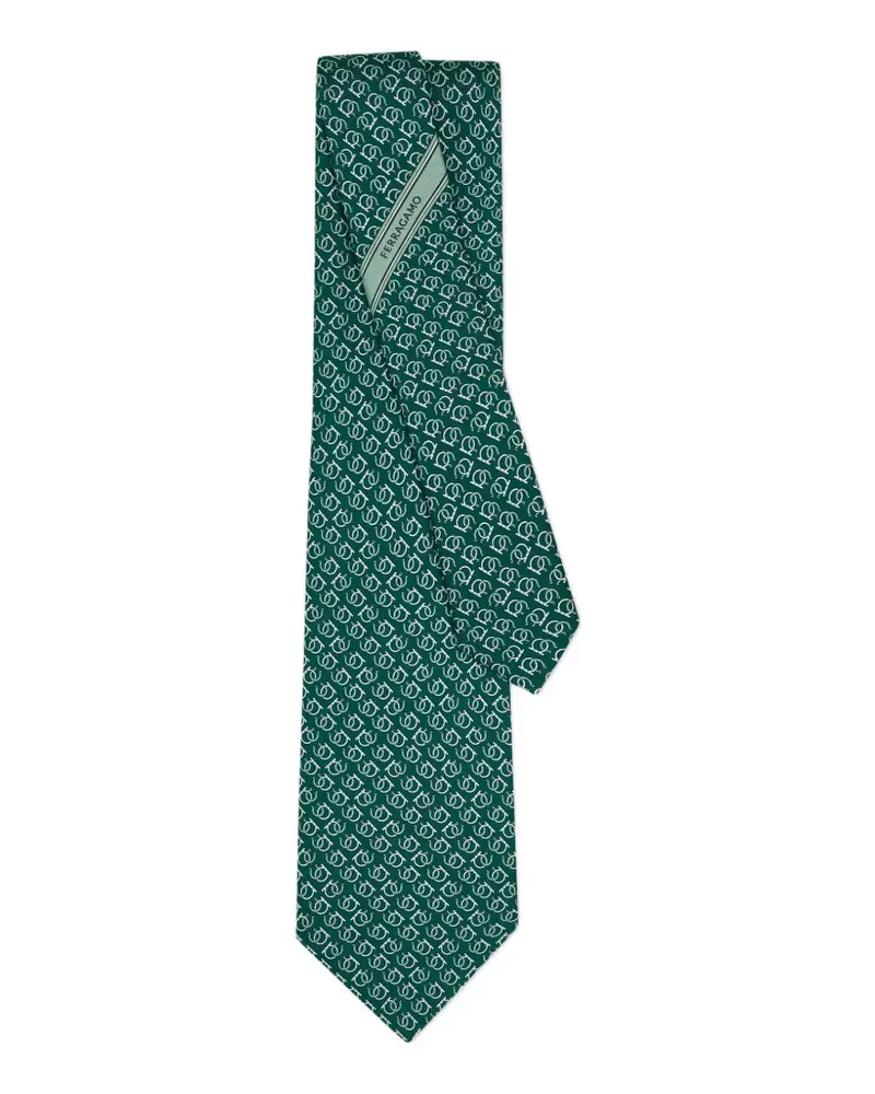 Ferragamo Good Luck Seidenkrawatte mit Print - Grün Grün