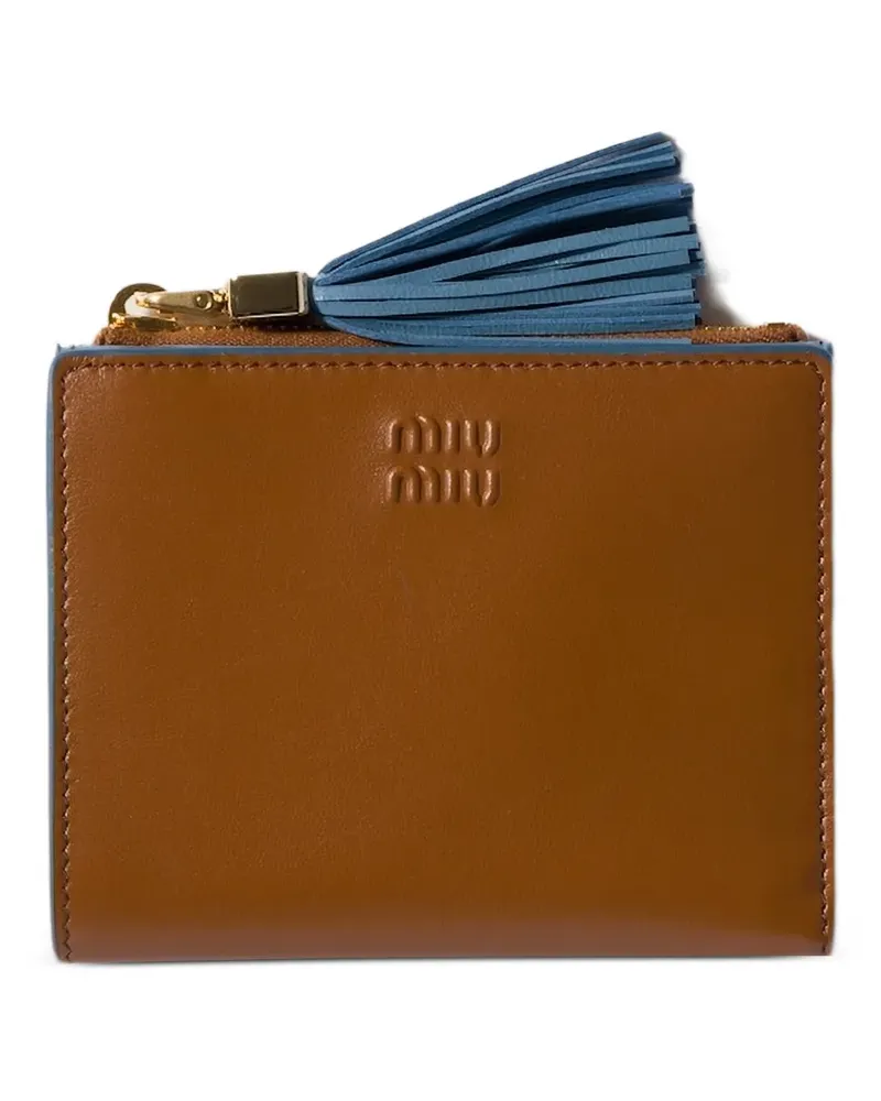 Miu Miu small leather wallet - Braun Braun