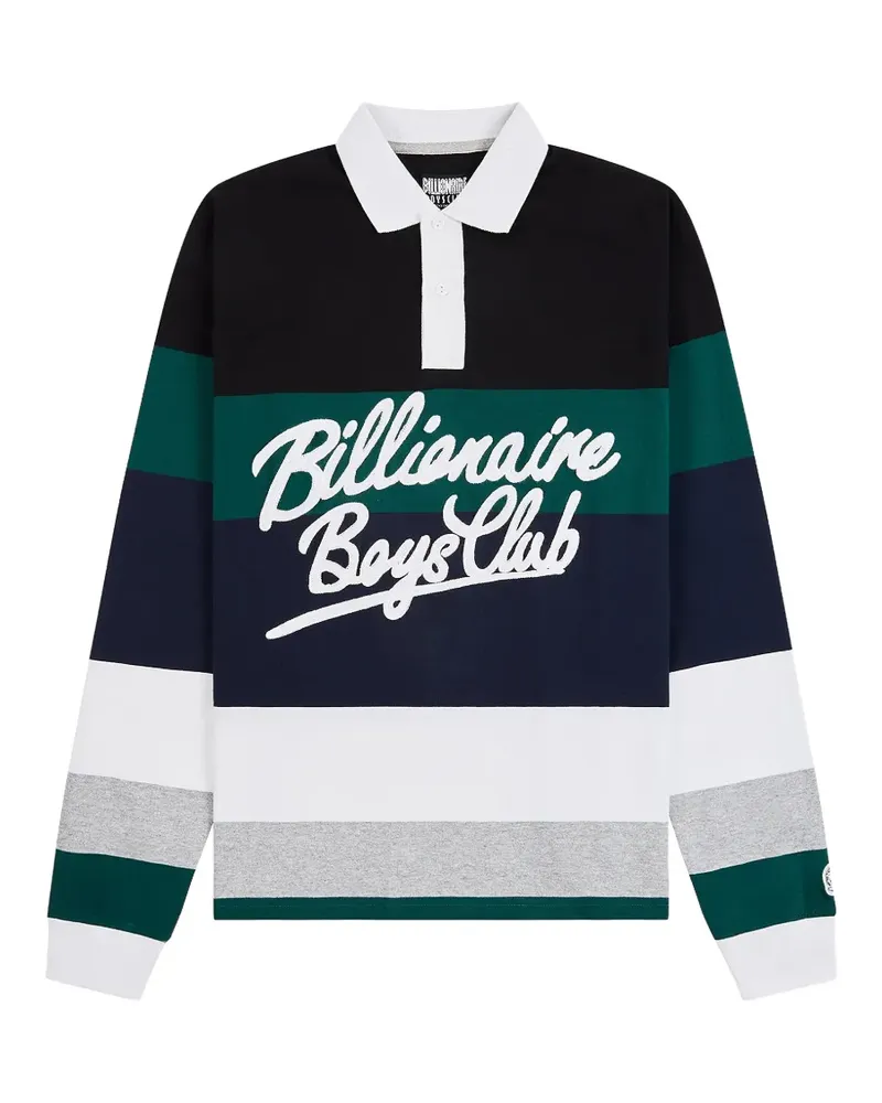 Billionaire Boys Club striped logo polo shirt - Schwarz Schwarz