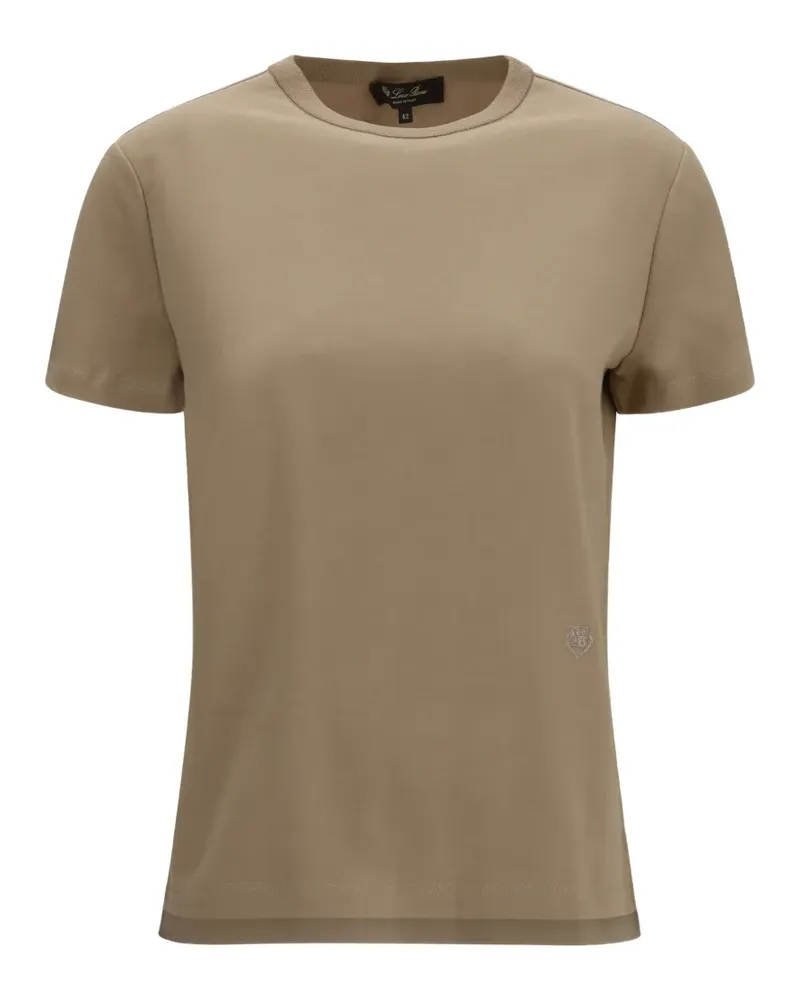 Loro Piana T-Shirt mit Logo-Stickerei - Nude Nude