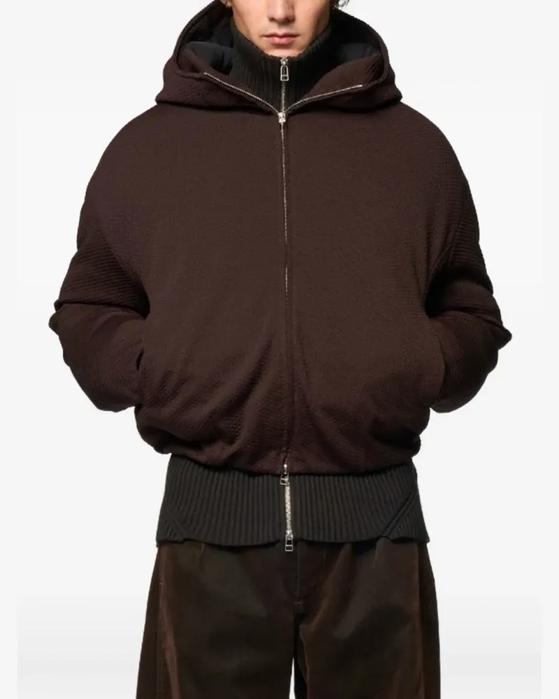 Omar Afridi Bud hooded puffer parka - Braun Braun