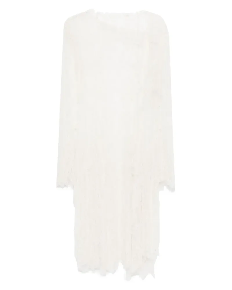 Yohji Yamamoto Top mit Spitze - Weiß Weiß