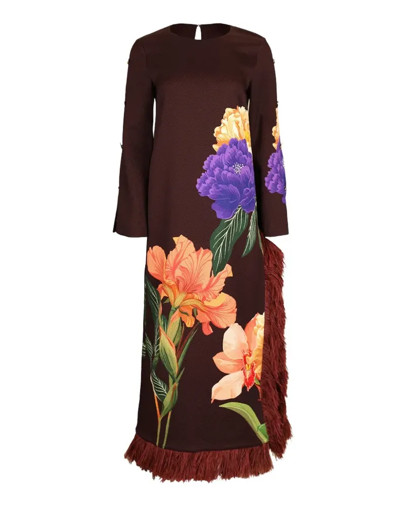 Borgo De Nor Brunetta Maxikleid mit Blumenprint - Braun Braun