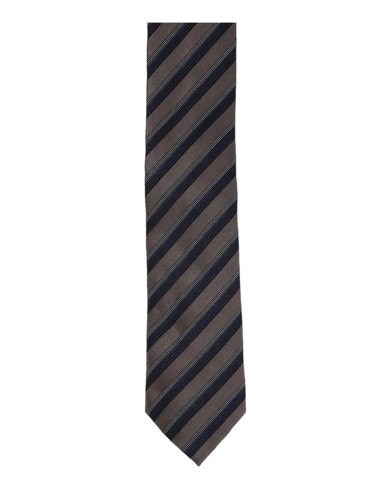Ermenegildo Zegna striped tie - Grau Grau