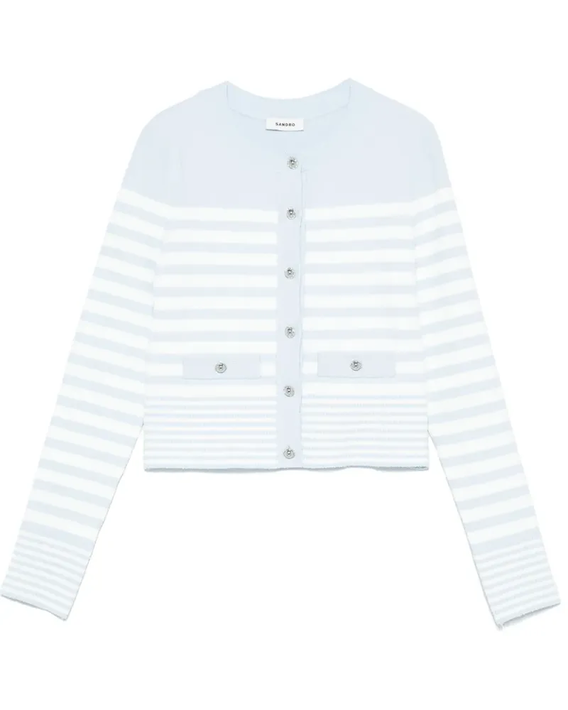 Sandro Gestreifter Cardigan - Blau Blau